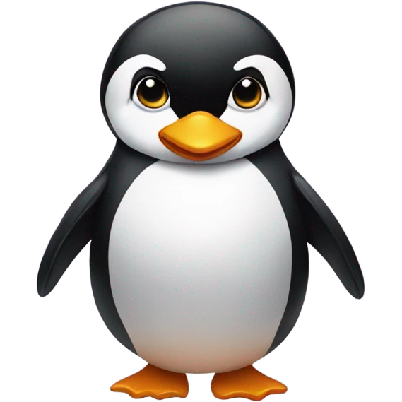 Penguin wearing a duck emoji
