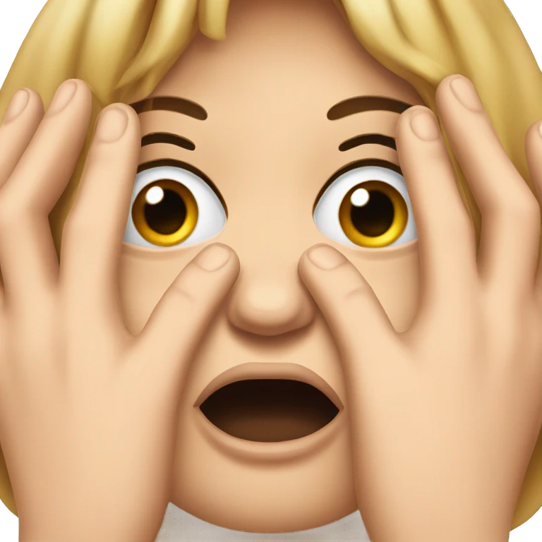 The emoji shows a face covering its eyes with one hand while peeking through the fingers, symbolizing a mix of embarrassment or fear with curiosity. emoji