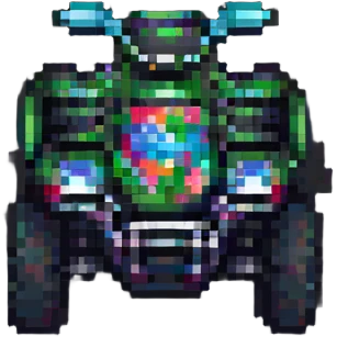 a quad bike, pixel art style emoji