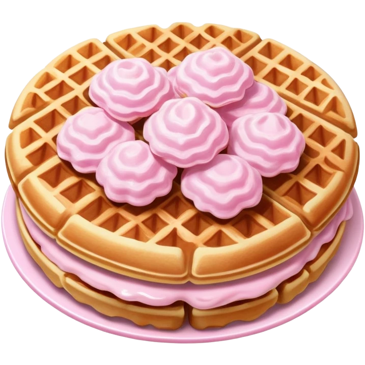 Pale pink waffles  emoji