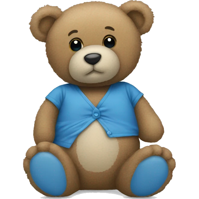 Blue teddy bear emoji