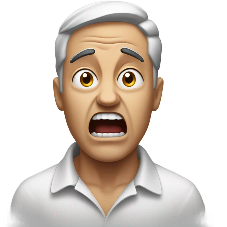 person getting mad and tweaking out emoji