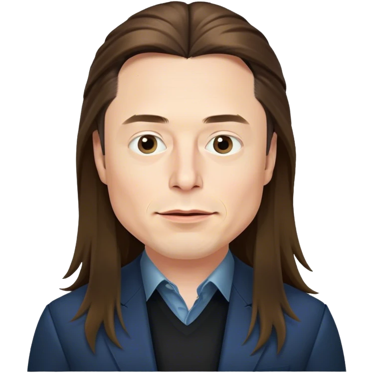 Elon musk with long hair emoji