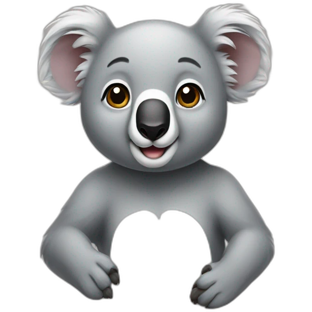 koala at IT work emoji