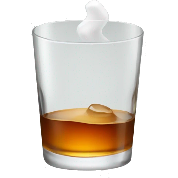 white hand holding a glass of whiskey emoji