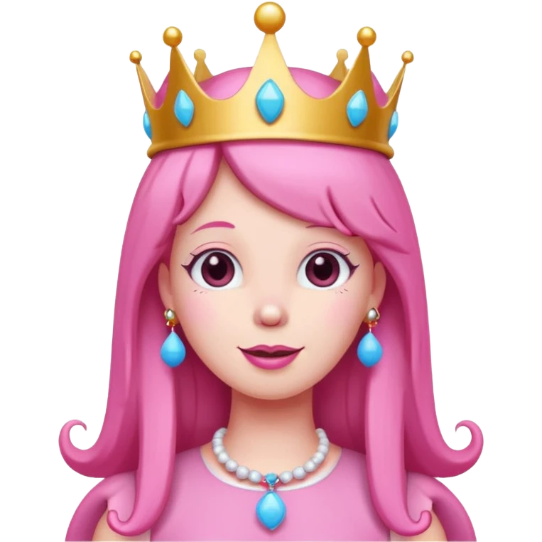 happy earringed princess bubblegum with candy crown emoji