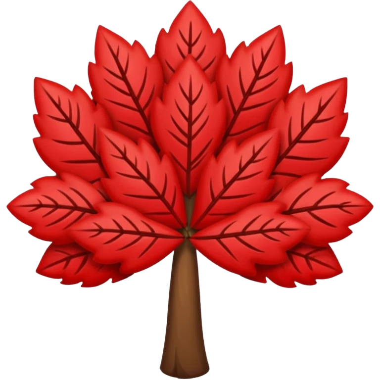 Un trébol de cinco hojas rojo emoji