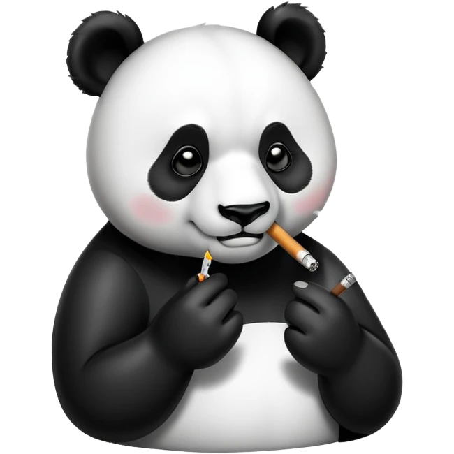 Smoking panda emoji