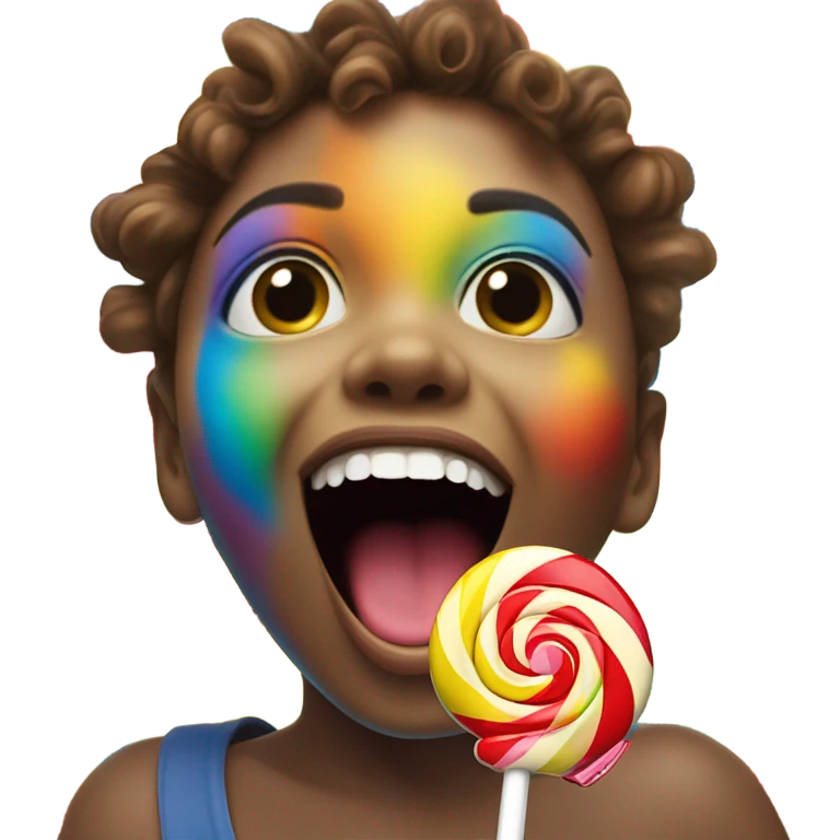 Licking lollipop emoji