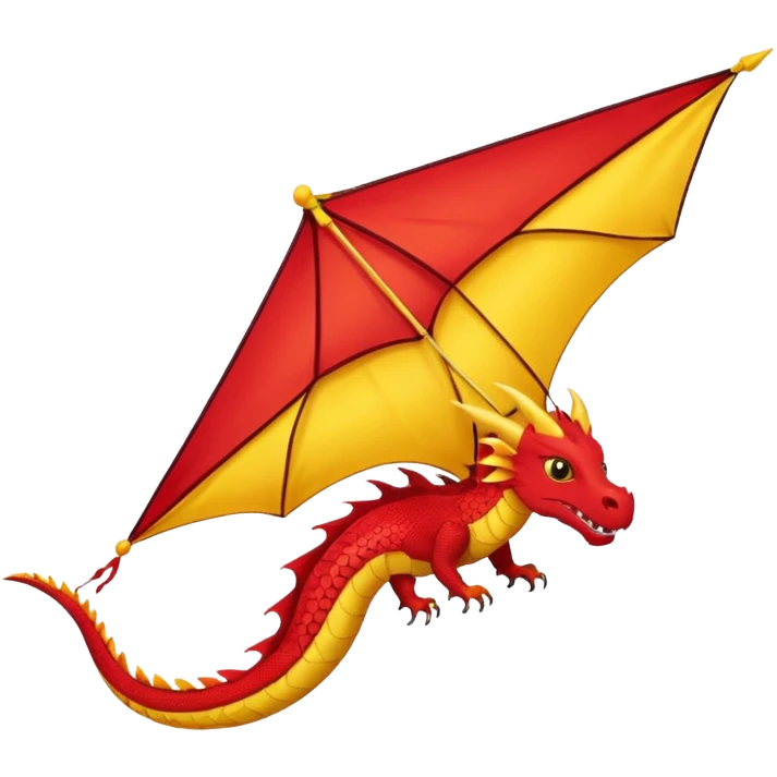 kite with dragon shape emoji