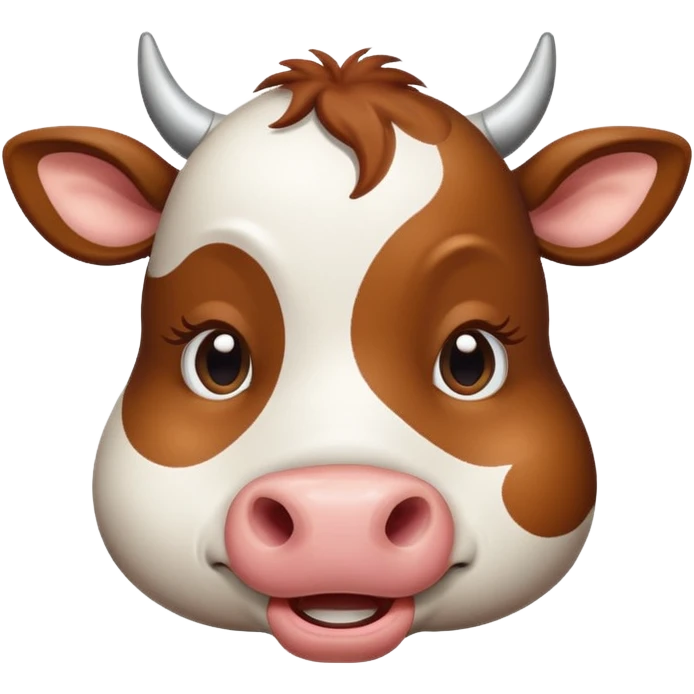 Cow winking emoji