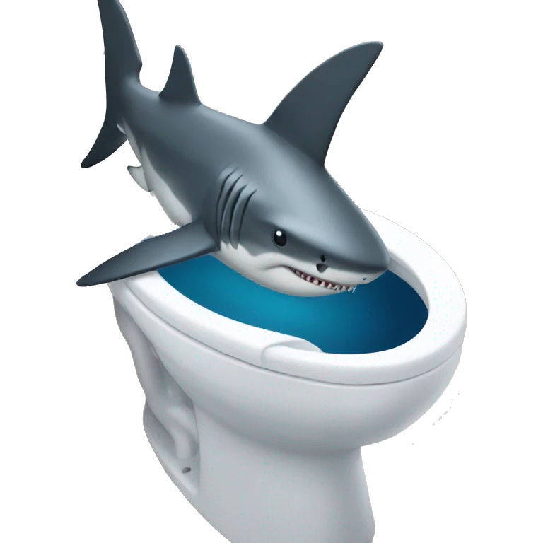 Shark in toilet emoji