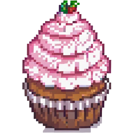 cupcake with pink icing emoji