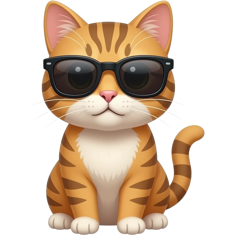 Cat wearing sunglasses emoji