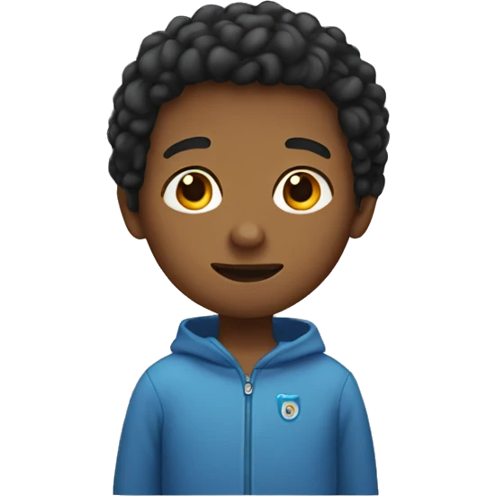 A boy with bobd emoji