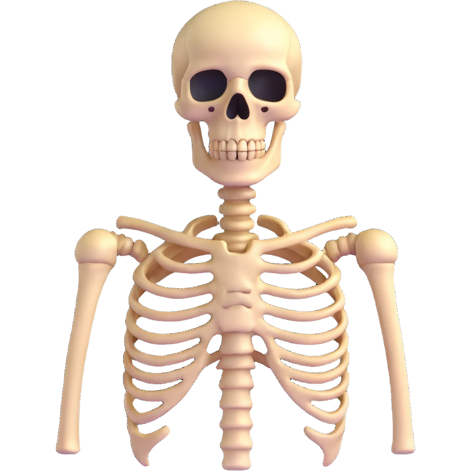 skeleton ribs without head emoji