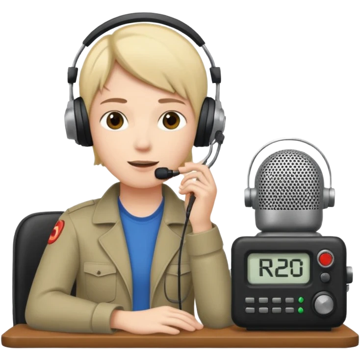 genera un logo da mettere come profilo su watsapp contenente come argomento un peratore di stazione radioamatore con sigla R20 facente parte del CANALE 8. Il logo deve essere ben fatto e ben definito emoji