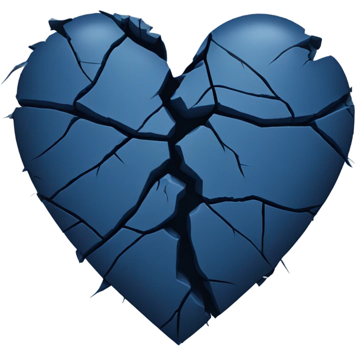 
broken dark blue heart emoji