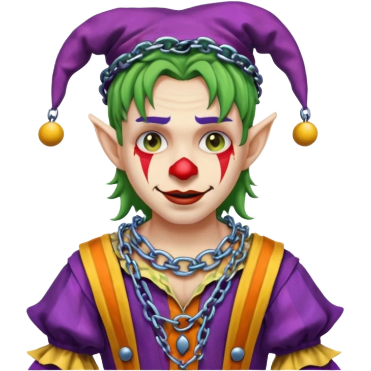 a chained up wrangled jester emoji