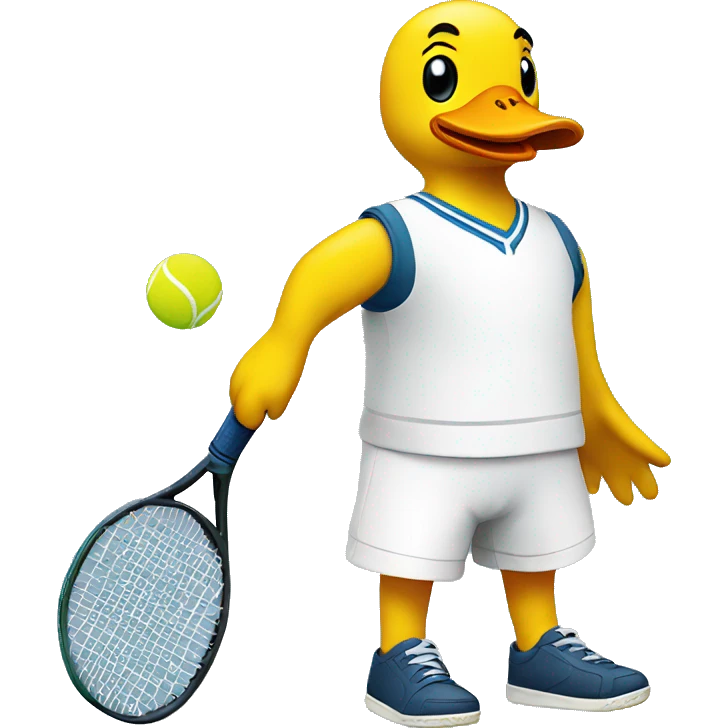 play tennis Duck emoji