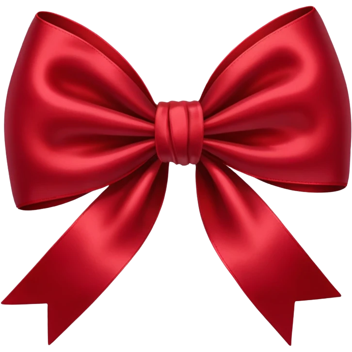 dark red bow emoji