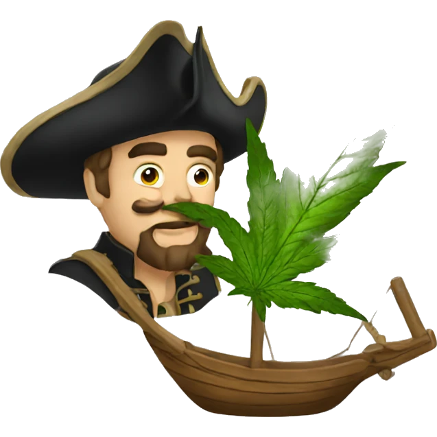 Capitan hook and weed emoji