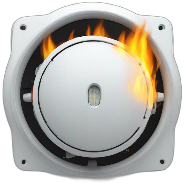 Artificial intelligence fire detector emoji