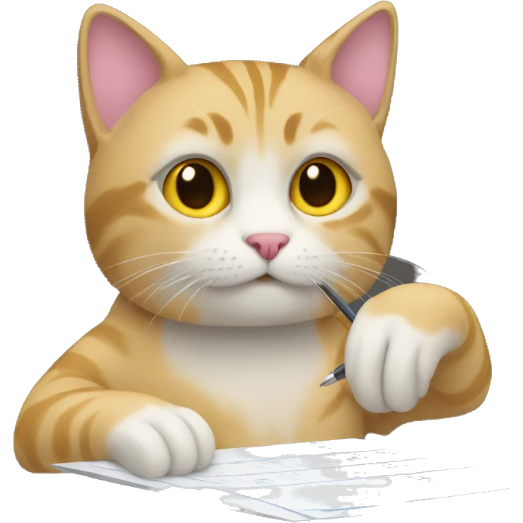 cat writing code  emoji