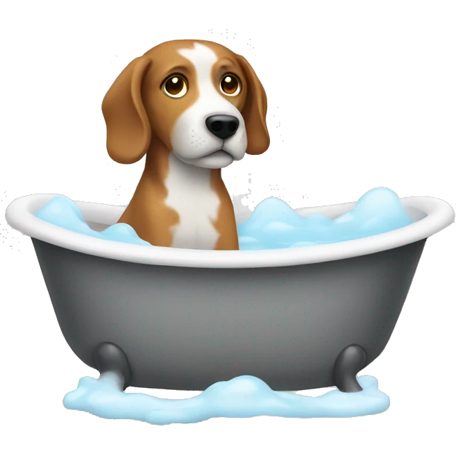 Dog bathtub emoji