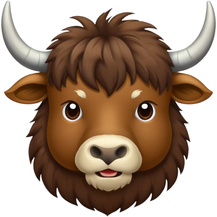 A shaven yak emoji