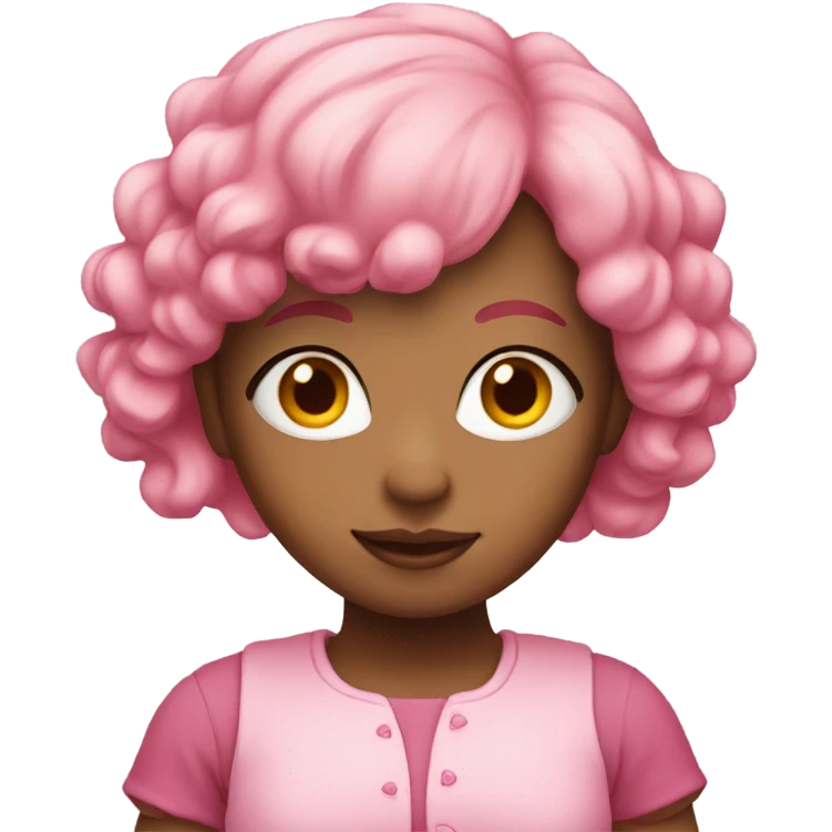 A pink girl emoji