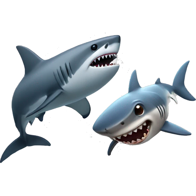 Shark and a tornado emoji