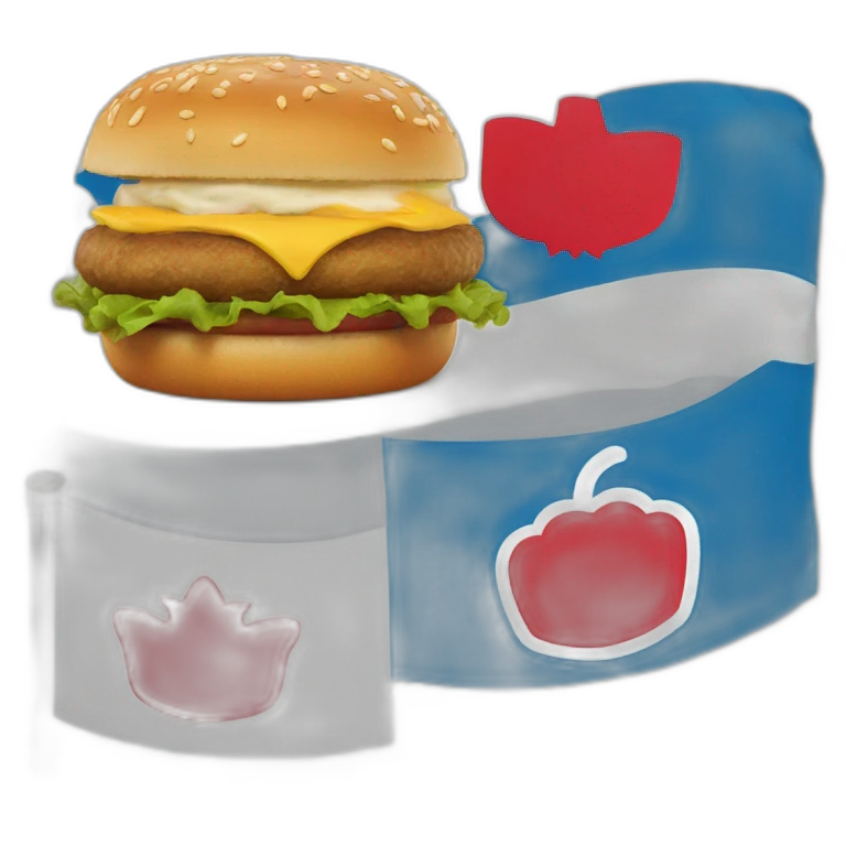 Wendy's logo and georgian flag emoji