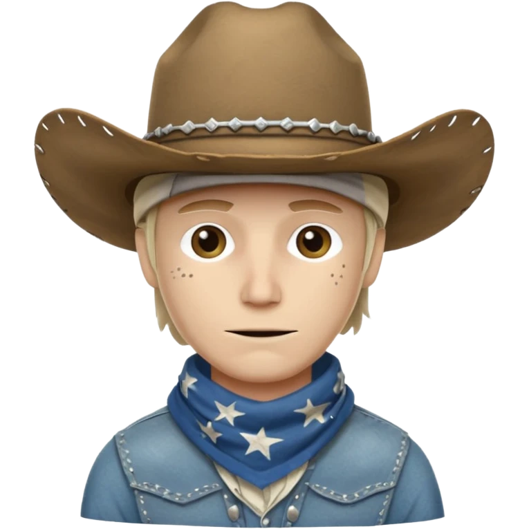 white skin cowboy emoji