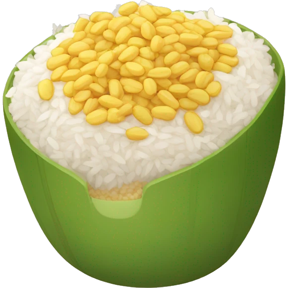 Saco de arroz comendo pipoca emoji