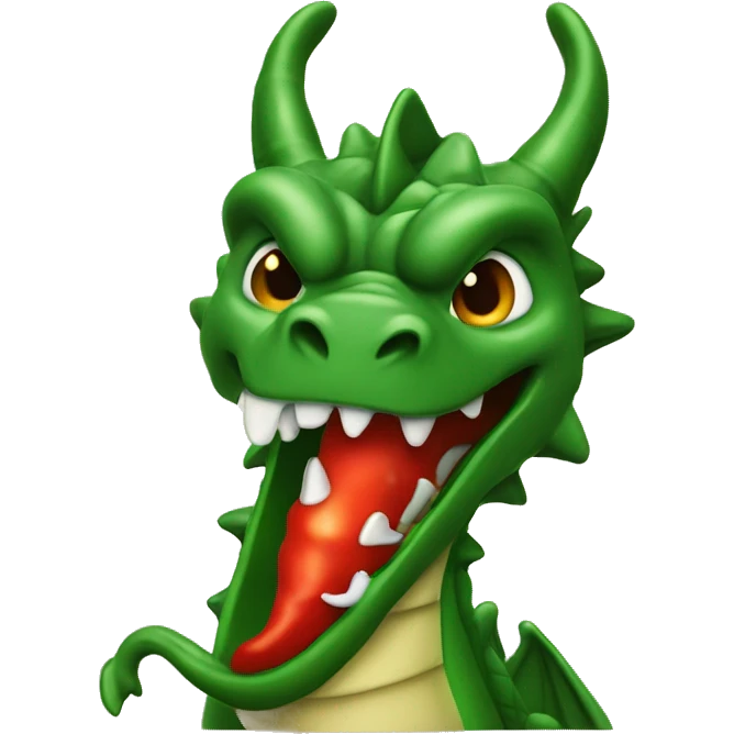 A dragon with chili poblano head emoji
