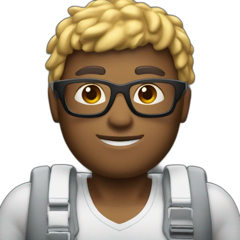 Un mec skiny à lunette en maillot de bain emoji