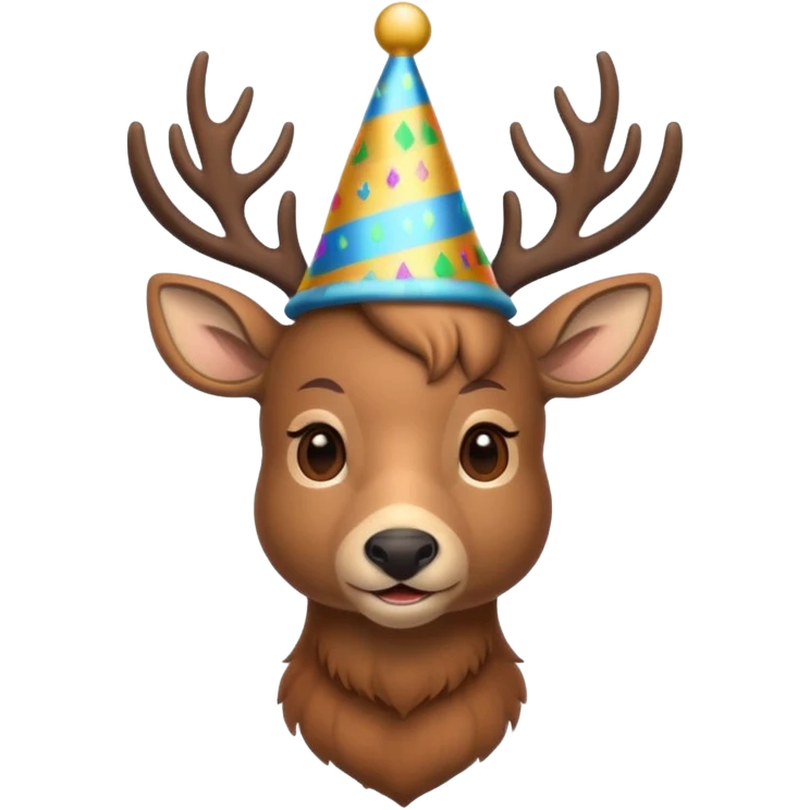 a new year's deer, Christmas mood emoji