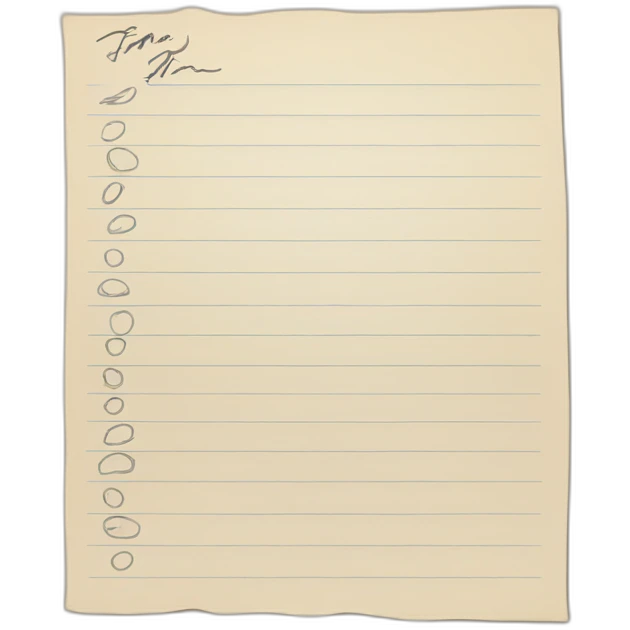 paper list hand written emoji