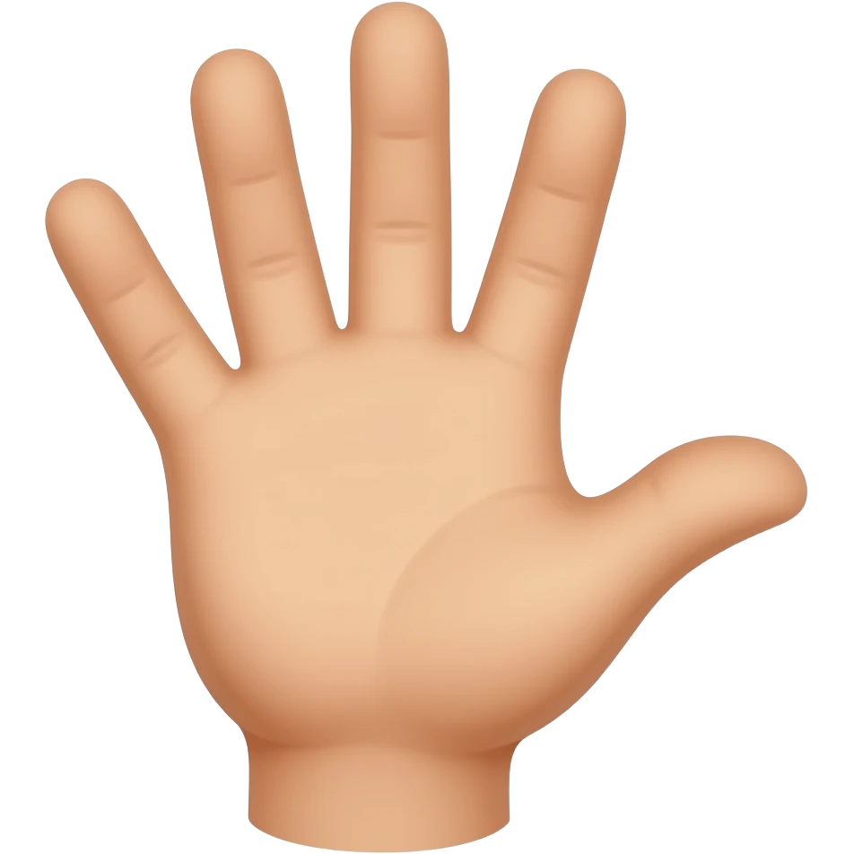 5 parmaktan serçe ve baş parmak bükük emoji