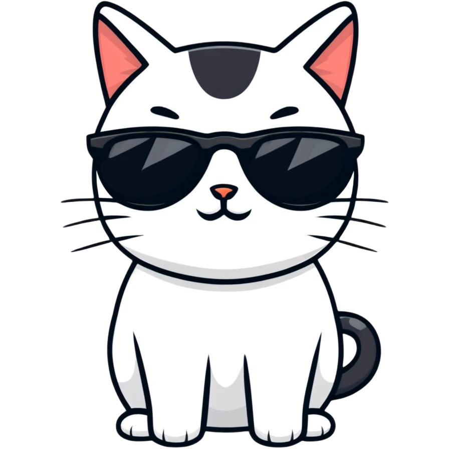Cat with sunglasses emoji