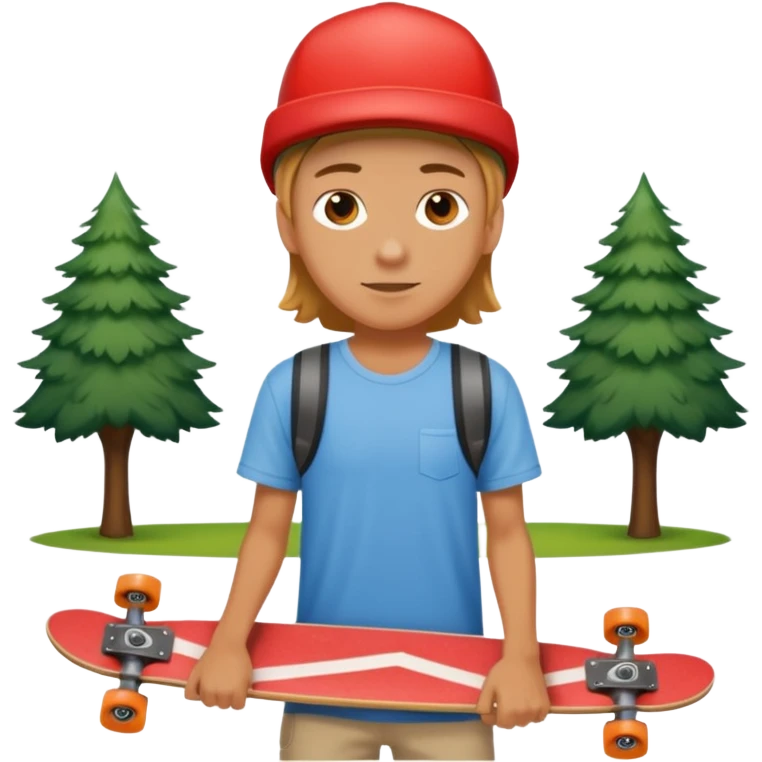 Skater + board, Park Visitors. emoji