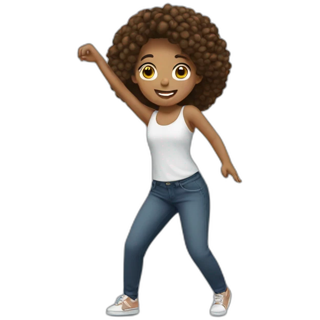 Laly bailando emoji