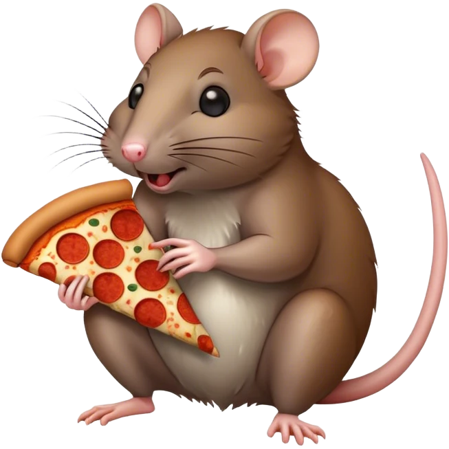 Rat eatin pizza  emoji