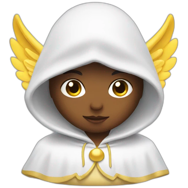 angel with hood emoji