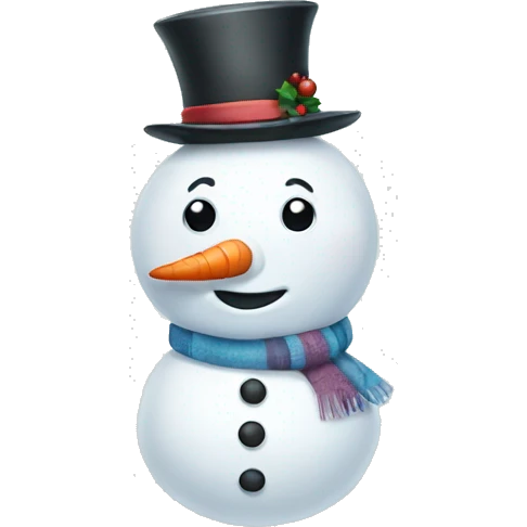 Cute snowman emoji