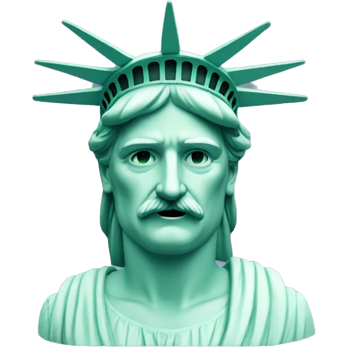 Statue of liberty with moustache emoji