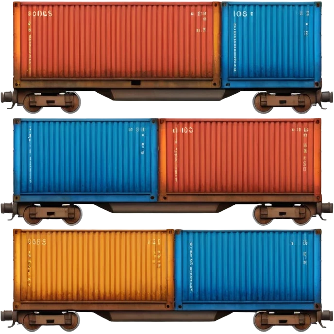 containers on a train emoji