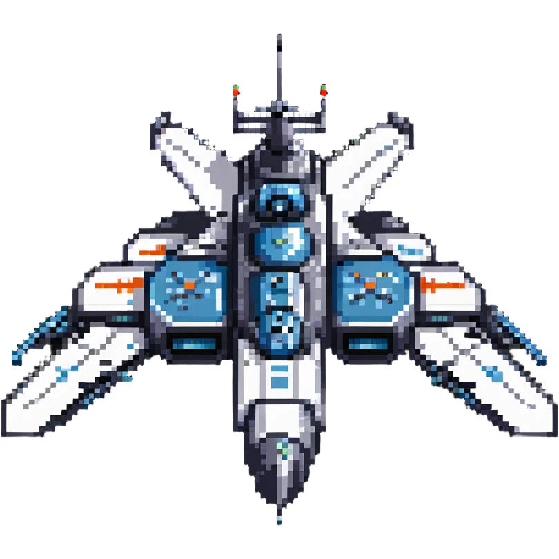 massive battleship-style space cruiser with weapon turrets emoji