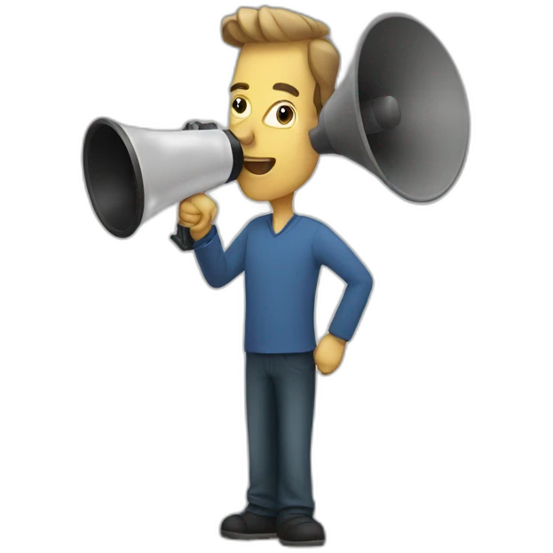 man with a loudspeaker emoji